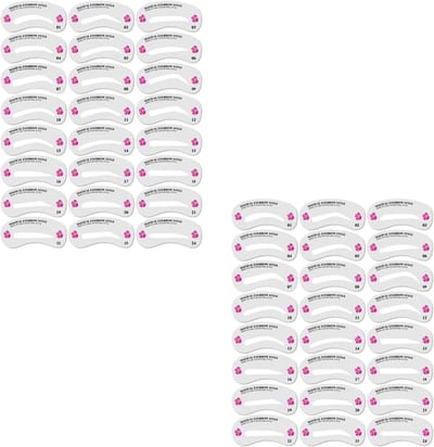 Set van 48 Herbruikbare Wenkbrauwsjablonen - Diverse Vormen voor Perfecte Ogen Make-up