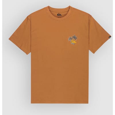 Quiksilver Evo Learning From Nature T-shirt Met Korte Mouwen Bruin S Man