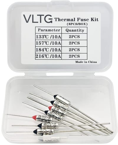 VLTG Thermische Zekering Set - 133°C tot 216°C - 8 stuks voor Witgoed en Koffiezetautomaten