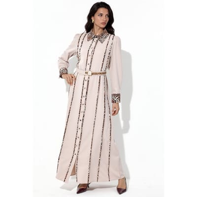 Leopardprint Maxi Shirt Dress