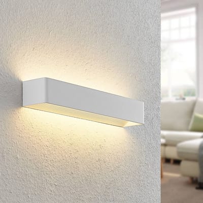 Arcchio LED wandlamp Karam, 53 cm, wit, metaal, up/down
