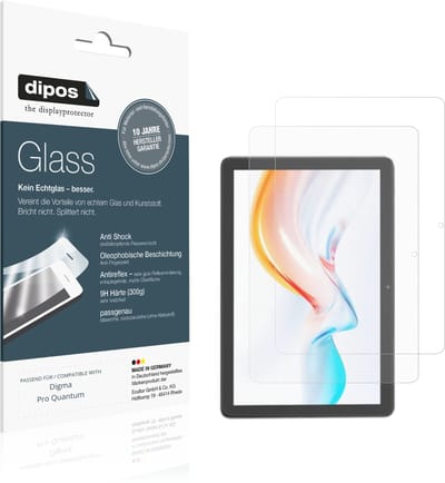 dipos – 2x Matte Pantserfolie geschikt voor Digma Pro Quantum | 9H Screenprotector