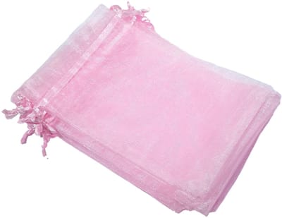 Prigta - Organza zakjes - 100 stuks - 10x15 cm - Licht Roze - cadeauzakjes organza stof - uitdeelzakjes - geschenkzakjes - geurzakjes maken