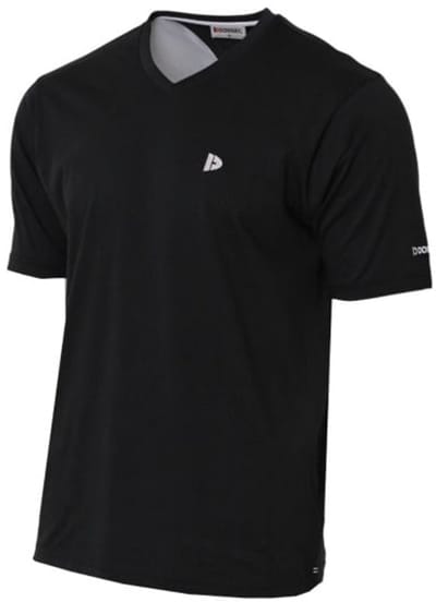 Donnay - T-shirt (Berno) - Sportshirt - V-hals shirt - Heren - Black (020) - maat S