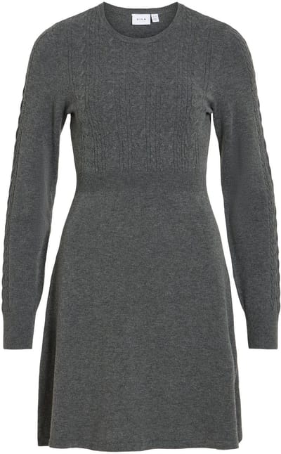 VILA - VIKERRY O-NECK L/S CABLE KNIT DRESS NOOS - Dames - Mini jurken