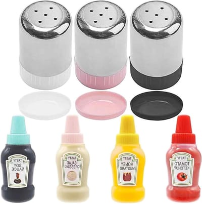 Ronte - Zoutvaatje van Kunststof voor Kruiden en Specerijen met Strooifunctie - Compact en Handig - Keukenaccessoires voor Thuisgebruik - Knijpflessen voor Precieze Dosering