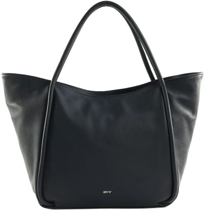 abro Leren Schoudertas Leather Dalia Shopper Willow Navy Donkerblauw