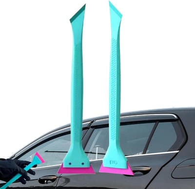 Glas Trekker - Rakel Tool - Ramen Reinigen - Ergonomische Greep - 24x5x2cm - Blauw