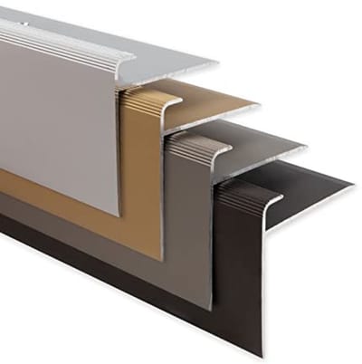 Traprandprofiel Aluminium F-vorm 90 cm - Veiligheid en Bescherming voor Trappen