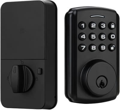 SnelShoppen - Xenocam Smart Deurslot Vingerafdruk - 4-in-1 Elektronisch Toetsenbord - Wachtwoord & Bluetooth Slim Deurslot voor Thuis, Slaapkamer, Hot