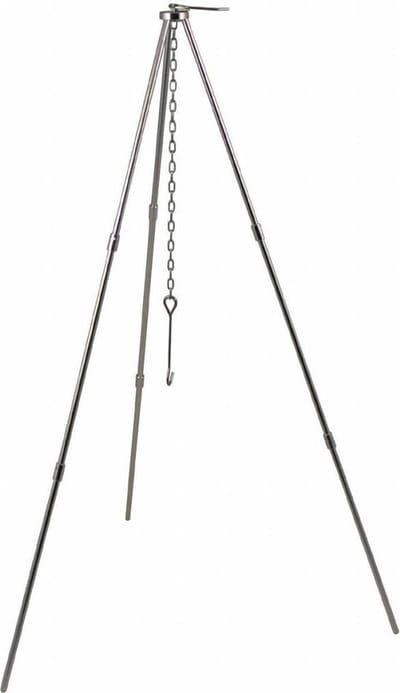 MFH - Fox Outdoor - Compacte driepoot 80 cm. demontabel voor kookketel - met ketting en haken