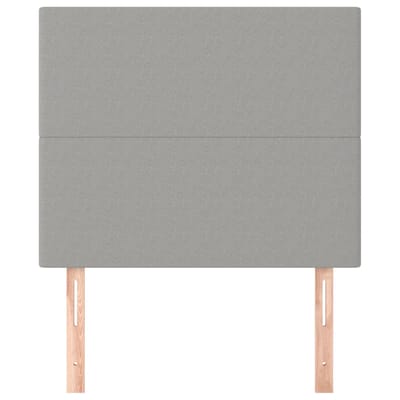 vidaXL - Hoofdbord - lichtgrijs - 80x5x118/128 - cm - stof