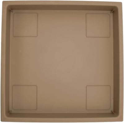 Famanu – Vierkante kunststof plantenschotel, 36 cm, duurzame en uv-bestendige schotel voor waterafvoer, voor binnen en buiten