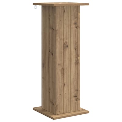 vidaXL - Plantenstand - Artisanaal - eiken - 30,5 - x - 30 - x - 80,5 - cm - Bewerkt - hout