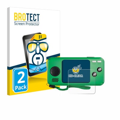 BROTECT - Screenprotector voor My Arcade Pocket Player Pro 2.75" - Folie Beschermfolie transparant 2 Stuks