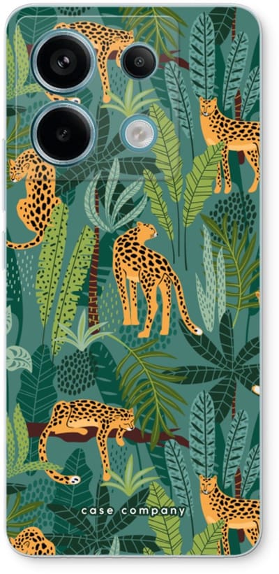 Case Company® - Hoesje geschikt voor Xiaomi Poco X6 hoesje - Luipaard 2 - Soft Cover Telefoonhoesje - Bescherming aan alle Kanten en Schermrand