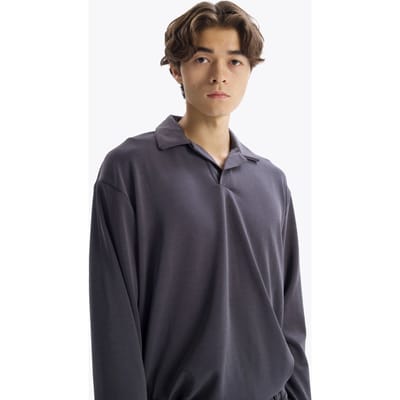 Heren poloshirt met lange mouwen