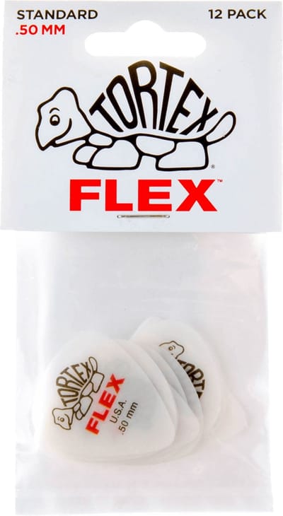 Dunlop 428P50 Tortex Flex Standard Plectrum 0.50mm 12-Pack - Plectra, zakje met 12 stuks