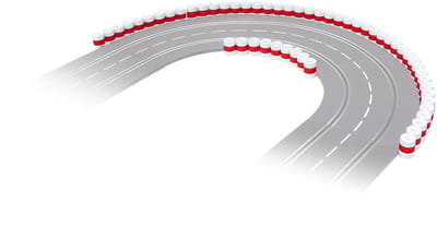 Carrera Racebaanonderdeel - DIGITAL 124/132/Evolution - Bandenmuur - 30 Baanonderdelen onderdeel