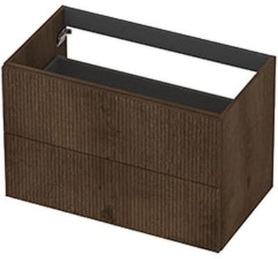 INK - Onderkast 2L Fineer Gefreesd Tbv Greep - 800x450x520 Mm - Chocolate