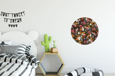 WallCircle® - Behangcirkel 30x30 cm - Muurstickers Bloemen - Vlinder - Design - Kunst - Abstract - Schilderij - Oude meesters - Muurcirkel woonkamer - Wandcirkel slaapkamer - Kamer decoratie zelfklevend - Muurdecoratie accessoires