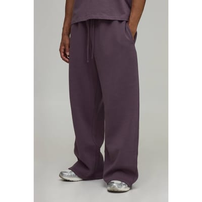 Essentiële Wijde Pijpen Joggingbroek | Mauve | Size Medium