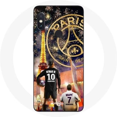 Coque pour Xiaomi Redmi Note 5 Pro PSG Neymar et Mbappé Joyeux noël