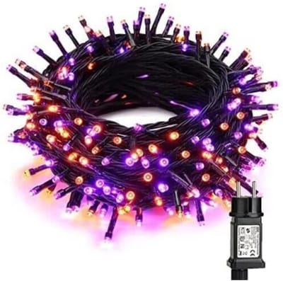 Decoratie Lichtsnoer - 10 M, 100 LED - 8 Standen Krachtig Waterdicht - voor Binnen en Buiten - Herfst, Oogstfeest, Halloween en Feesten - Paars en Oranje
