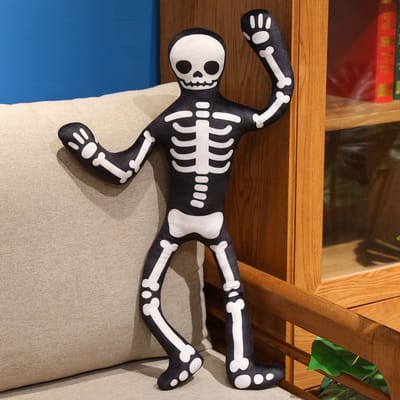 40-80cm Dansende Schedel Pluche Pop Kussen Halloween Decoratie Skelet Pompoen Geest Pluche Speelgoed Grappig Cartoon Huis Cadeau about 40cm orange