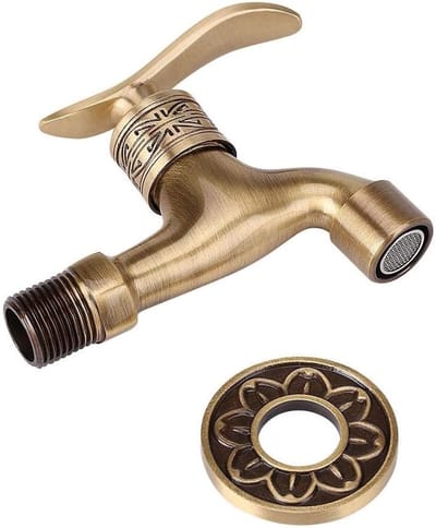 Faucet Adapter, Antique Style Brass Washing Machine Faucet Wall Mount Laundry Cold Water Tap Home Bathroom SuppliesTouchless Faucet