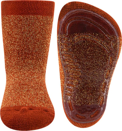 Antislip kindersokken met glitter – Kupfer – 29-30