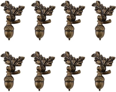 Dailygoods- Ladeknoppen 8 Stuks - Antieke Zinklegering - Blad Voetstuk - Druppel Hanger - Trekhandvat - Schokbestendig Ontwerp - Kastknoppen