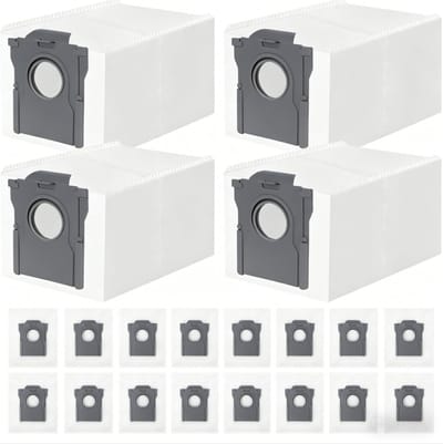 20 stuks stofzakken- voor Dreame L10/L10s/L20/X20/X30/X40/X50/L40/L50 Ultra- Mova P10/E30/P50/V50 Ultra- 3,2 l grote capaciteit- 4-laagse filterstructuur- voor Dreame stofzuigerzakken