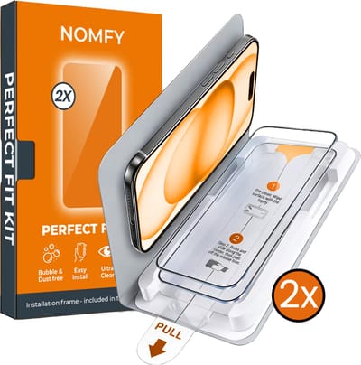 Screenprotector - Geschikt voor Apple iPhone 15 Plus - 2 Stuks - Met Installatietray - Perfect Fit Kit - Beschermglas - Gehard Glas - Simpel Aanbrengen - Tempered Glass - Screen Protector - Case Friendly
