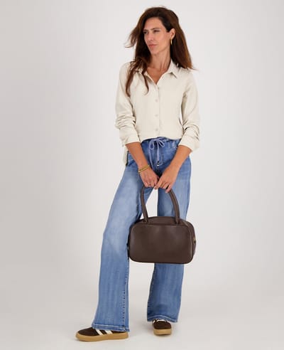 Je m'appelle Dames Broek Straight fit Met stretch - Blauw - Maat XS