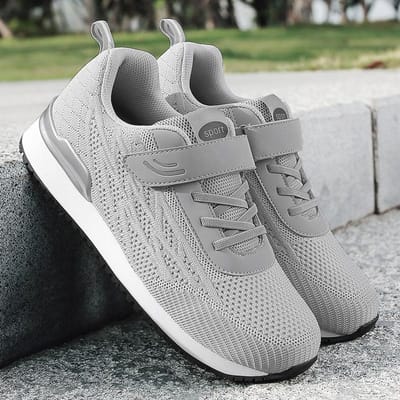 Antislip Schoenen voor Ouderen Heren Lente Middelbare Leeftijd en Ouderen Wandelschoenen Dames Lichtgewicht Zachtzool Papa Schoenen 40 gray