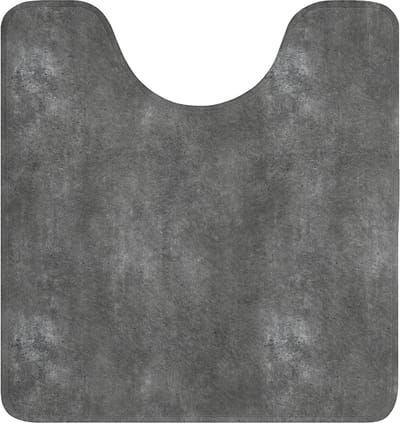WC mat met uitsparing 55x60 cm - Antislip - Donkergrijs - Ruw - Beton - Toiletmat met uitsnijding - Vloermat - Douchemat - Toilet tapijt - Toiletmatten