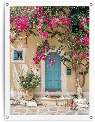 Tuinposter Griekenland - 80 x 60 - Canvas - REINDERS
