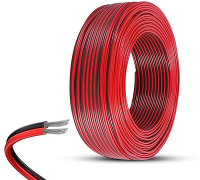 Tinned Copper 2 Draad Kabel, PVC Verlengkabel voor LED Strips, Audio en Speakers - 30m 0.5mm²/20AWG