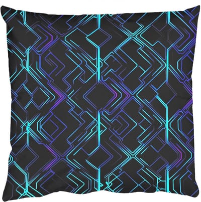 Sierkussens - Kussentjes Woonkamer - 50x50 cm - Ruitvormen - Abstract - Neon - Paars