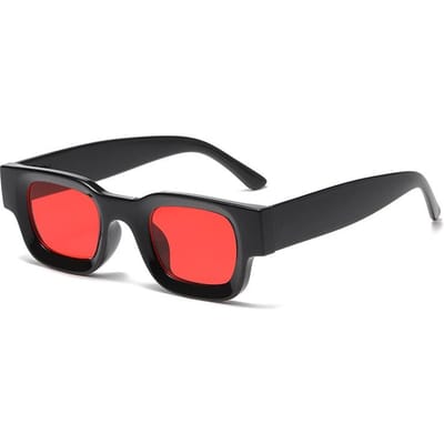 Duurzaam Hoge Kwaliteit Retro Ontwerper Stijl Trendy High End Edgy Punk Vierkant Vormig Vrouwelijk Voor Zowel Man Zonnebrillen As The Picture black