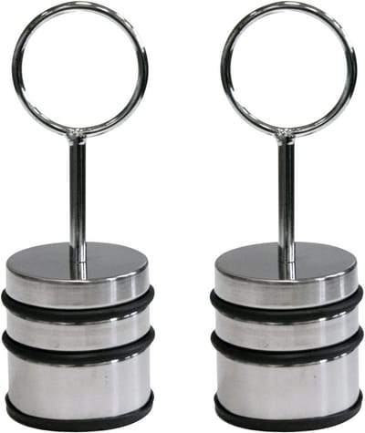 Set van 2 Deurvangers RVS met Handvat - Zwaar en Antislip - Bescherming voor Muur en Deur