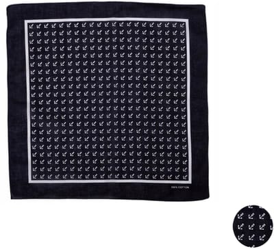 Pako Jeans Bandana Ankerprint Katoen Blauw 53x53cm Unisex