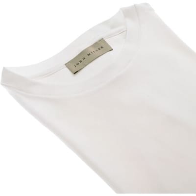 John Miller T-Shirt Fine Tricot Cotton Stretch Antiekwit / male