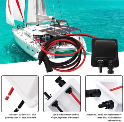 Dakdoorvoer Zonne-energie - Kabeldoorvoer Camper - Zonnepanelen Installeren - IP68 Waterdicht - 2 Stuks - Zwart