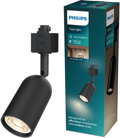 Philips EasyLink Shea - Spot - GU10 fitting - Maximaal wattage: 7W - Zwart - Railverlichting