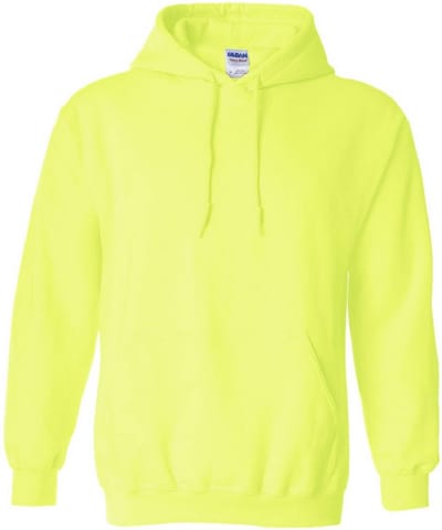Gildan Zware Blend Volwassen Unisex Hooded Sweatshirt / Hoodie (Veiligheid Groen)