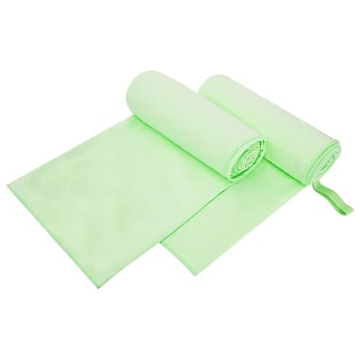 vidaXL - Sporthanddoeken - 2 - st - Groen - 200 - x - 100 - cm - Polyester - en - polyamide