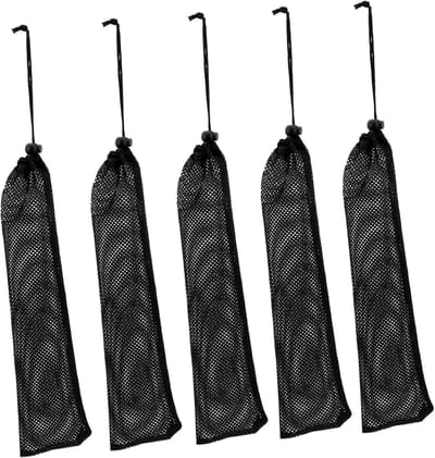 Vogelvoer Zakken - Voeder Pouch - Vogels Voeren - Grote Capaciteit - 5 Stuks - Zwart