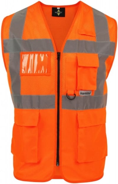 Korntex Multifunctional Hi-Vis Mesh-Vest Athens KX808 - Signal Orange - S